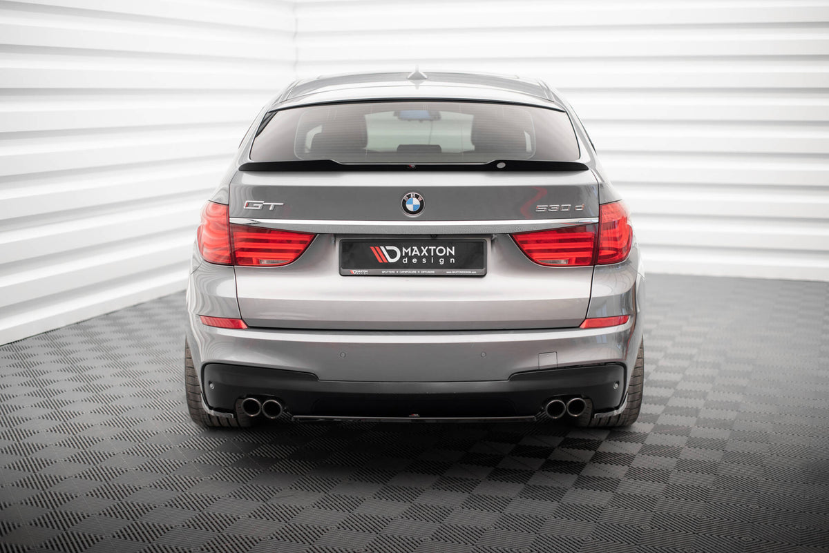 Heck Ansatz Flaps Diffusor passend für BMW 5er GT M-Paket F07 schwarz Hochglanz – Ansicht 1