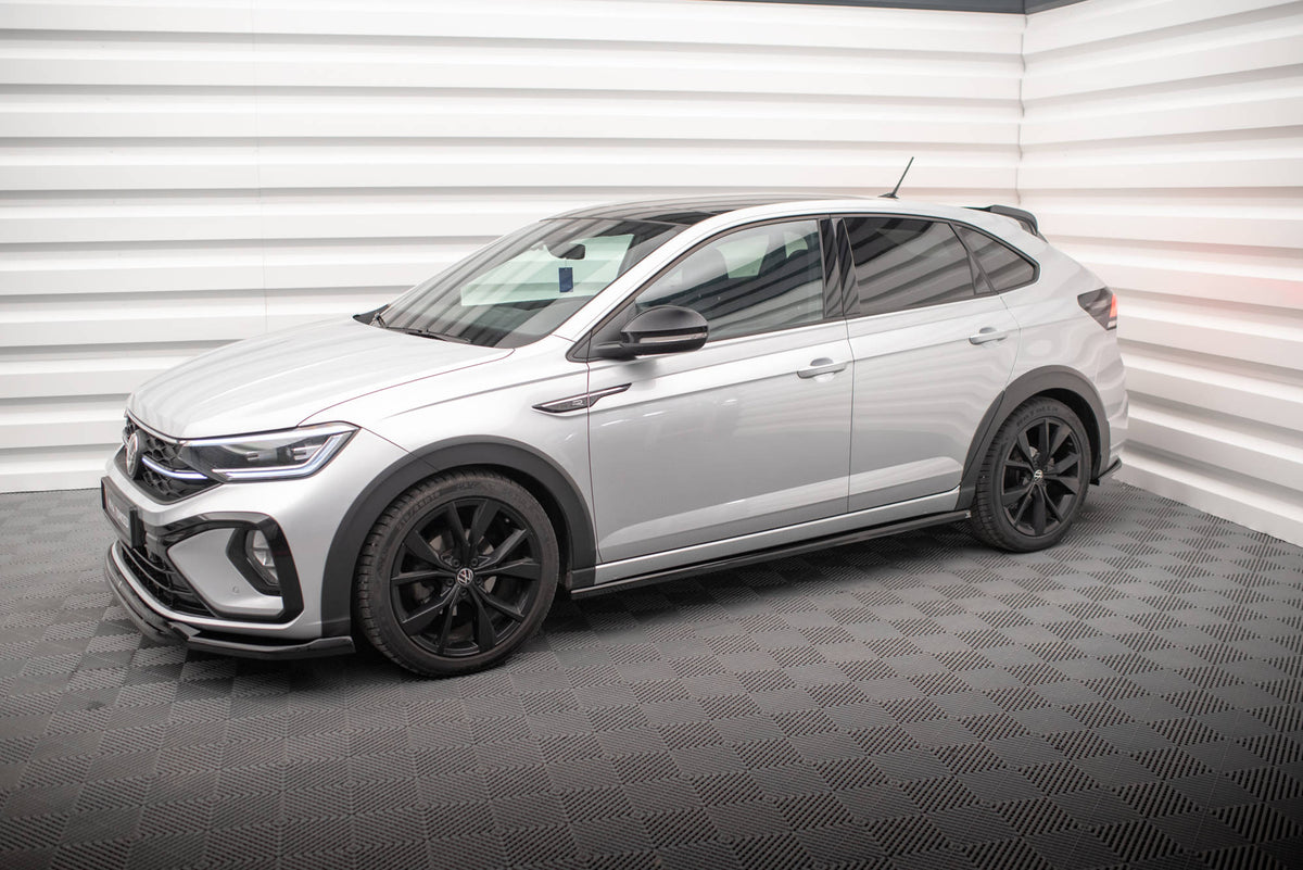 Street+ Seitenschweller Leisten passend für VW Taigo R-Line Mk1 schwarz Hochglanz – Ansicht 1