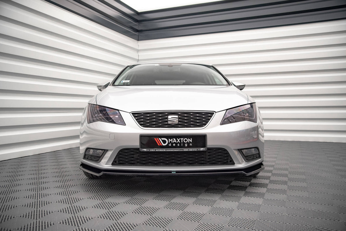 Street+ Spoilerlippe Front Ansatz V.2 passend für Seat Leon Mk3 schwarz Hochglanz – Ansicht 3