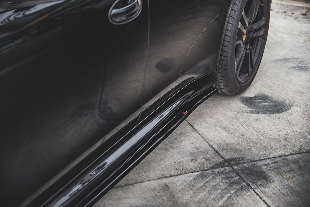 Street+ Seitenschweller Leisten V.2 passend für Porsche Panamera Turbo 970 Facelift schwarz Hochglanz – Ansicht 4