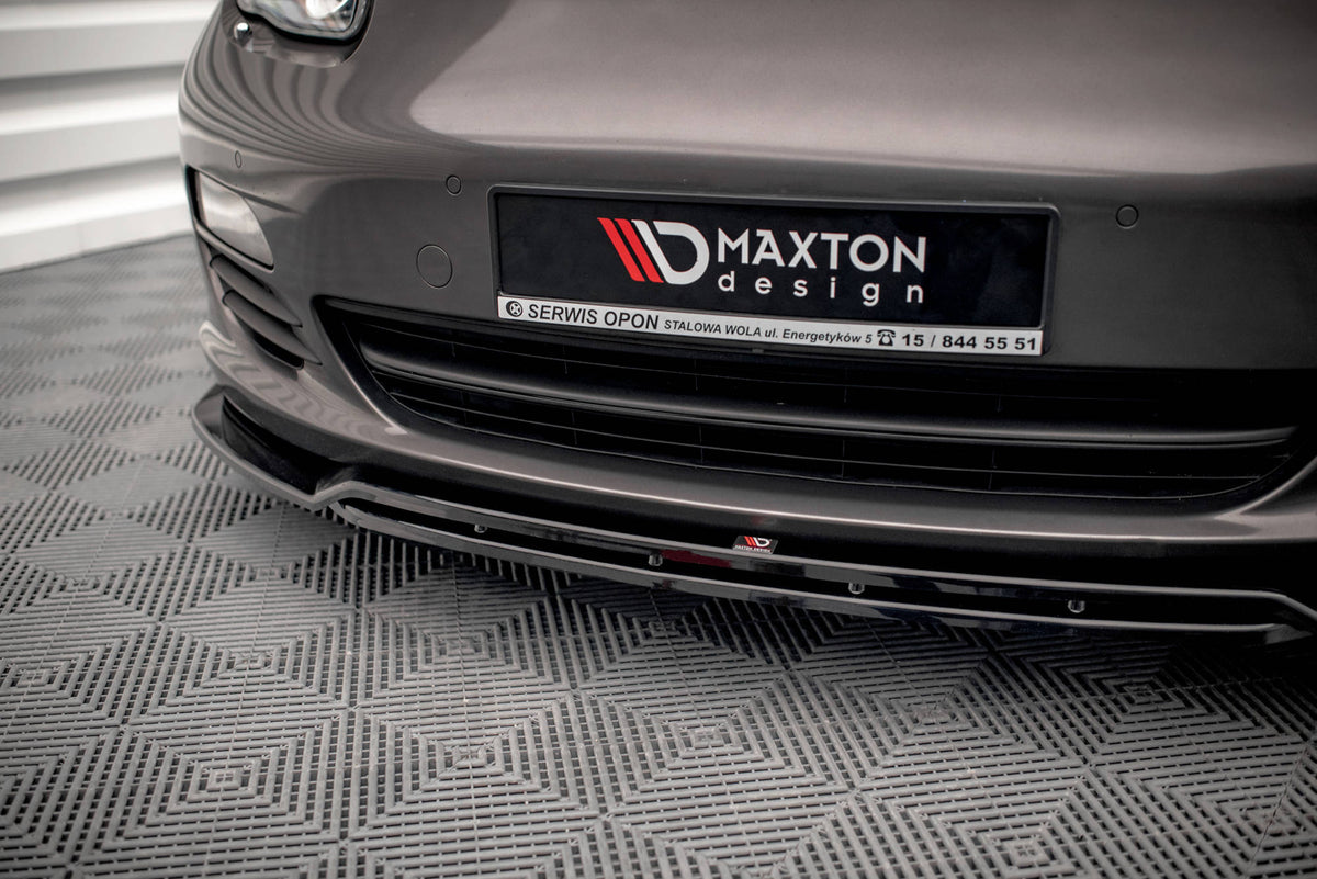 Street+ Spoilerlippe Front Ansatz V.1 passend für Porsche Panamera / Panamera Diesel 970 schwarz Hochglanz – Ansicht 3