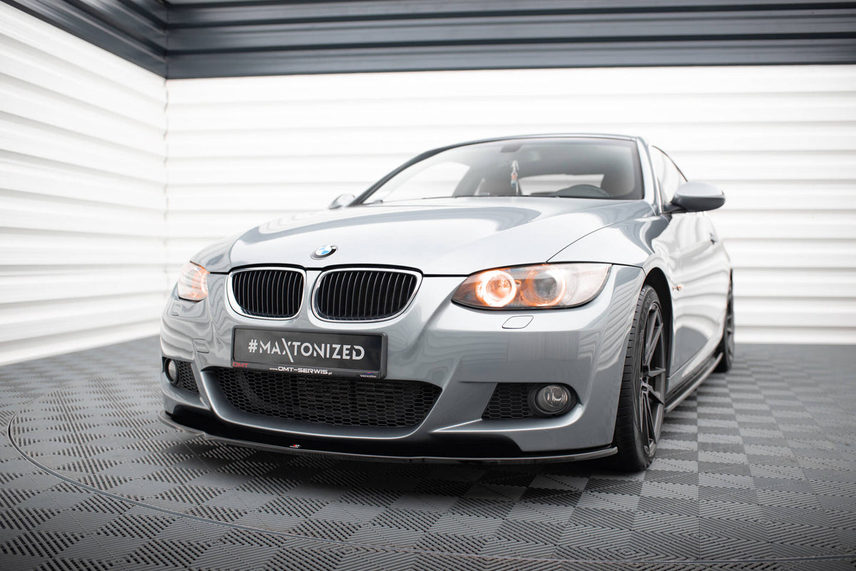 Street+ Spoilerlippe Front Ansatz passend für BMW 3er M-Paket E92  schwarz Hochglanz – Ansicht 3