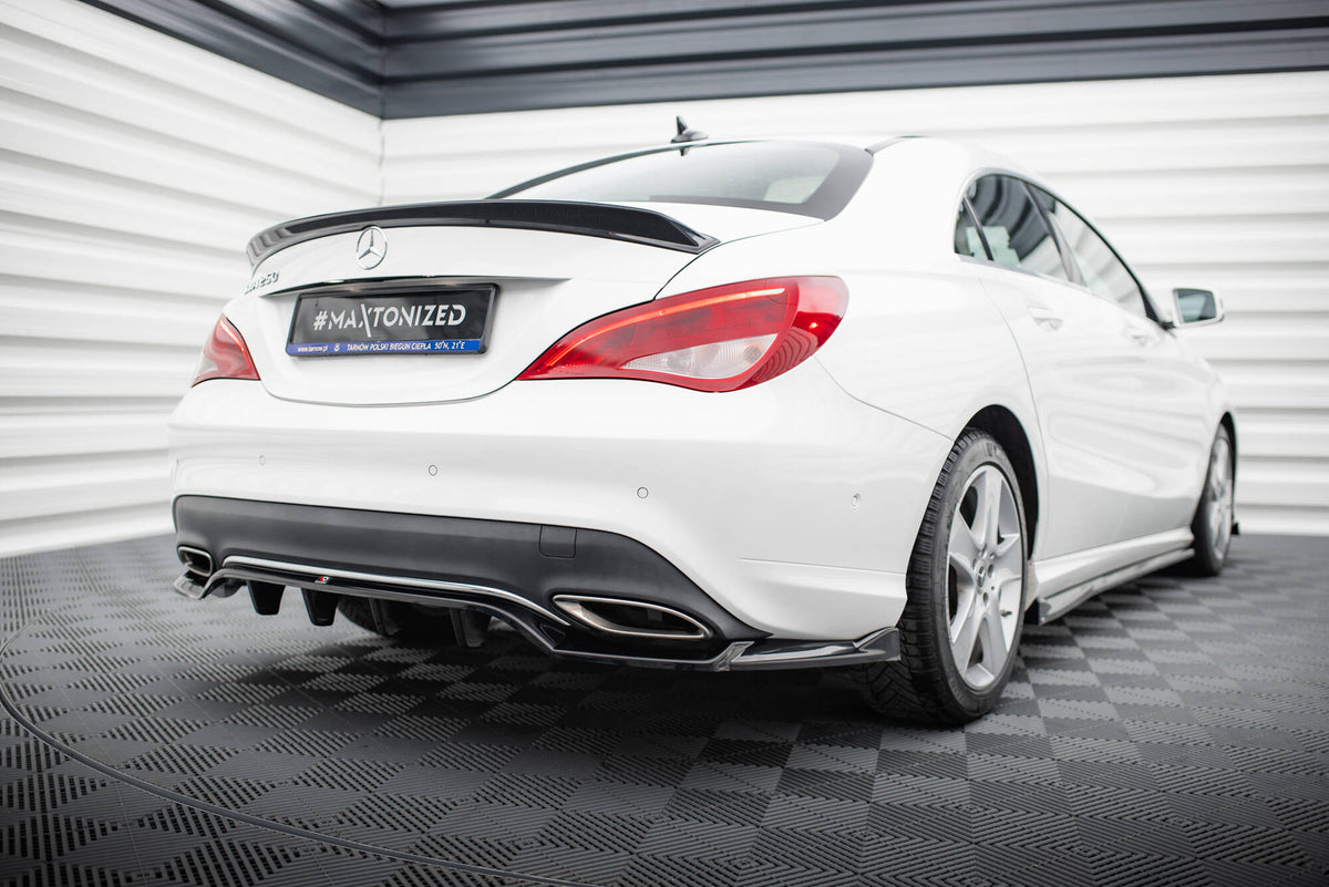 Heckspoiler Lippe 3D Mercedes-Benz CLA C117 Facelift schwarz Hochglanz – Ansicht 3