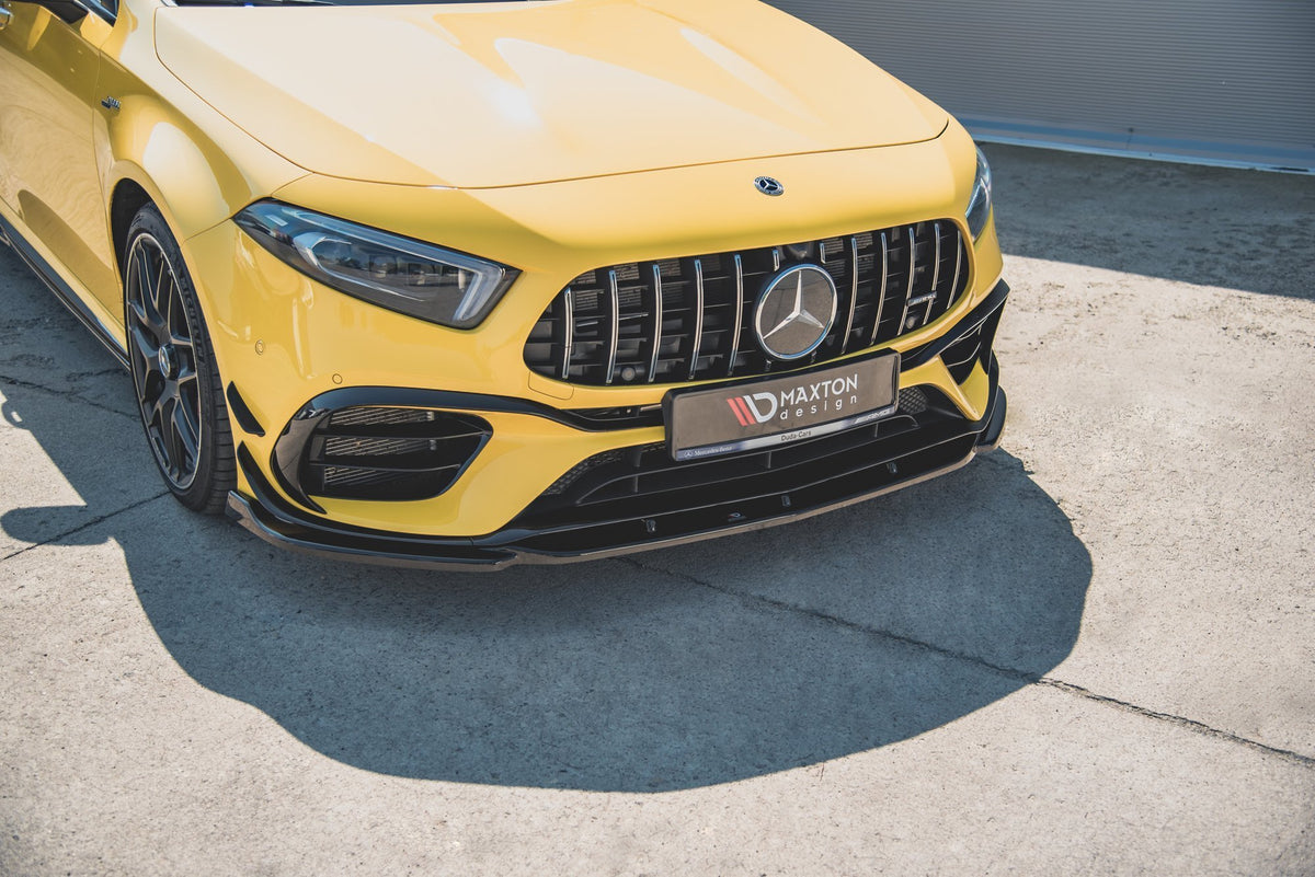 Street+ Spoilerlippe Front Ansatz V.2 passend für Mercedes-AMG A 45 S Aero Pack W177 schwarz Hochglanz – Ansicht 5