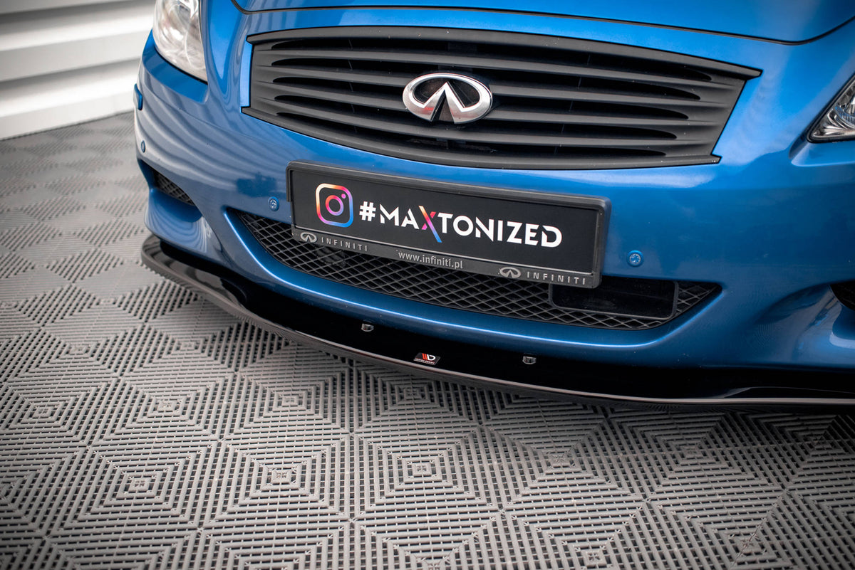 Street+ Spoilerlippe Front Ansatz passend für Infiniti G37 Coupe  schwarz Hochglanz – Ansicht 3