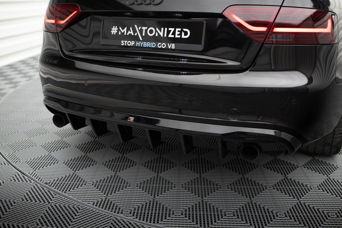 Diffusor Heck Ansatz passend für Audi A5 Coupe / Cabrio S-Line 8T (Einzelauspuff li. re.) – Ansicht 3