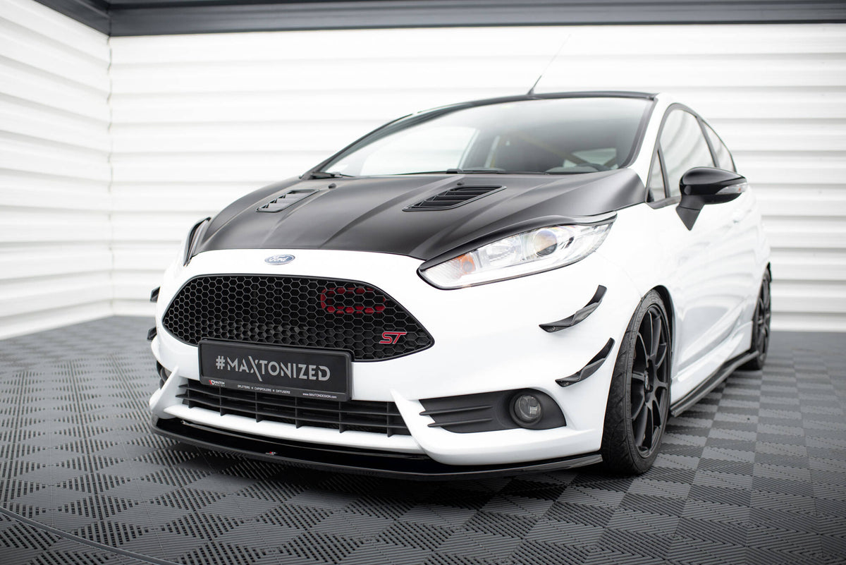Street+ Spoilerlippe Front Ansatz V.2 passend für Ford Fiesta ST Mk7 FL schwarz Hochglanz – Ansicht 1