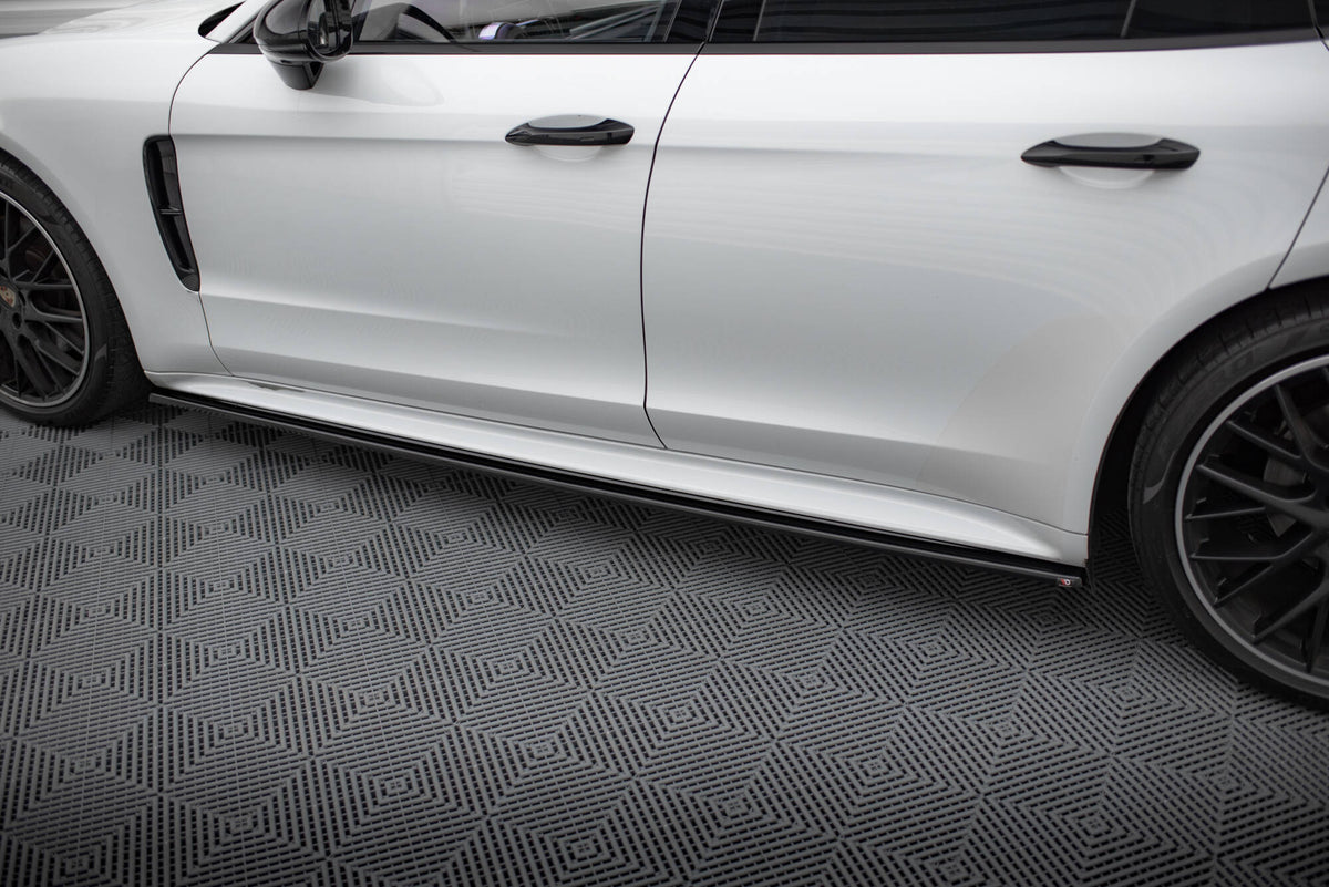 Street+ Seitenschweller Leisten passend für Porsche Panamera GTS 971 schwarz Hochglanz – Ansicht 4