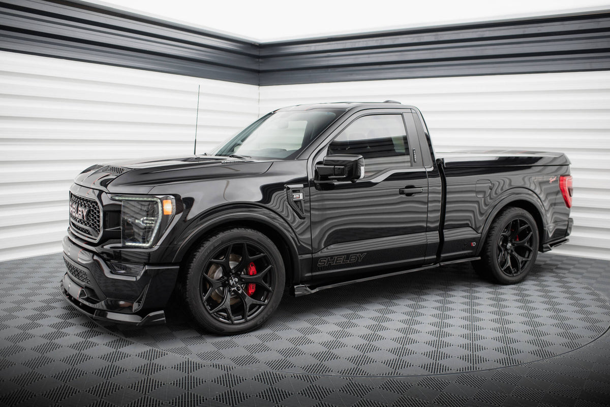 Street+ Seitenschweller Leisten passend für Shelby F150 Super Snake schwarz Hochglanz – Ansicht 1