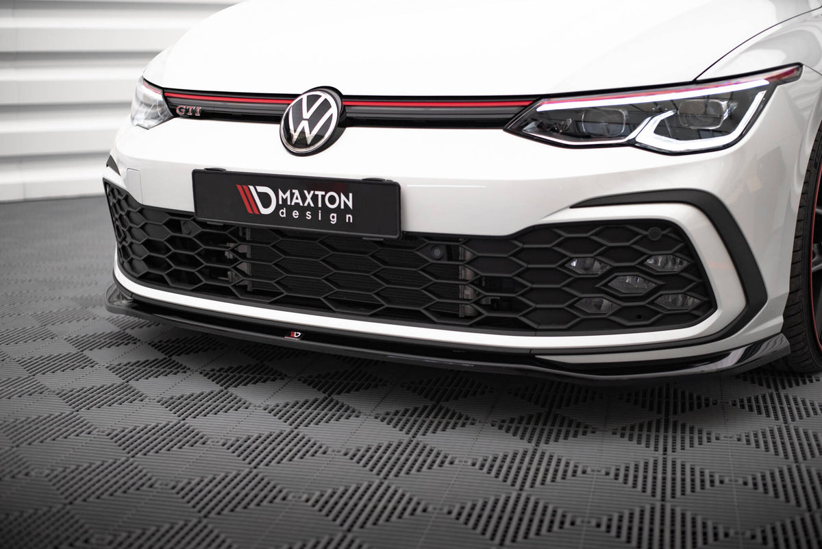Street+ Spoilerlippe Front Ansatz V.7 passend für VW Golf GTI / GTE / GTD / R-Line Mk8 schwarz Hochglanz – Ansicht 3