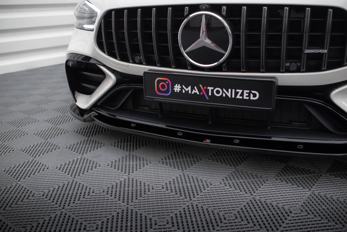 Street+ Spoilerlippe Front Ansatz V.2 passend für Mercedes-AMG GT 43 4 Door Coupe V8 Styling Package X290 schwarz Hochglanz – Ansicht 3