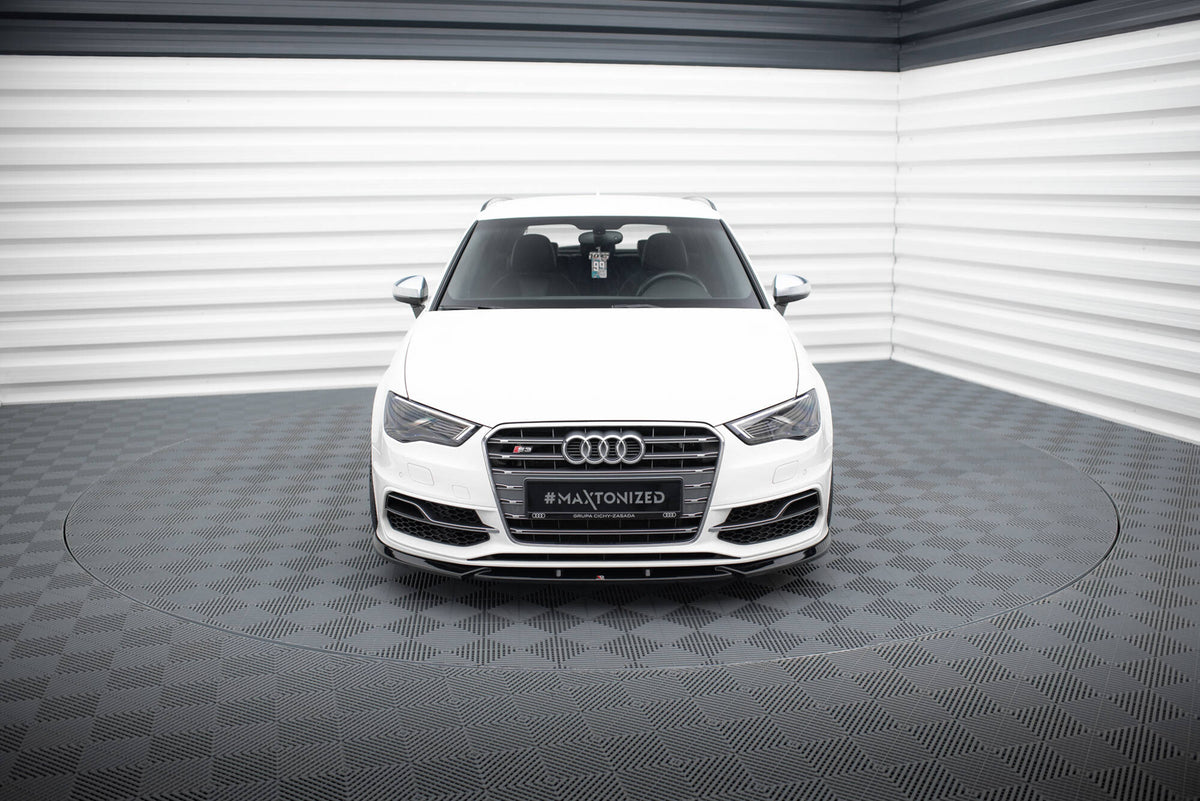 Street+ Spoilerlippe Front Ansatz V.2 passend für Audi S3 / A3 S-Line Sportback / Hatchback 8V schwarz Hochglanz – Ansicht 3