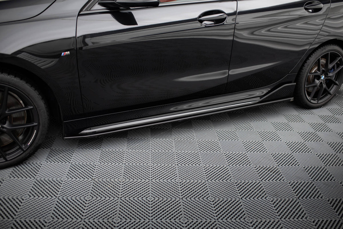 Street+ Seitenschweller Leisten passend für BMW M135i M-Performance F40 schwarz Hochglanz – Ansicht 3