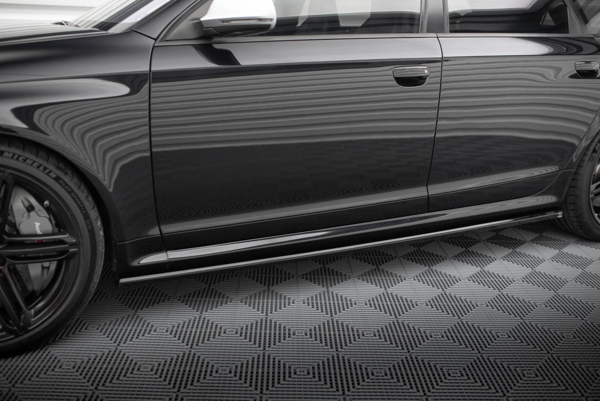 Street+ Seitenschweller Leisten V.2 passend für Audi RS6 Avant C6 schwarz Hochglanz – Ansicht 3