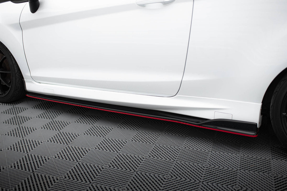 Street+ Seitenschweller Leisten passend für V.3 passend für Ford Fiesta ST / ST-Line Mk7 schwarz Hochglanz – Ansicht 1