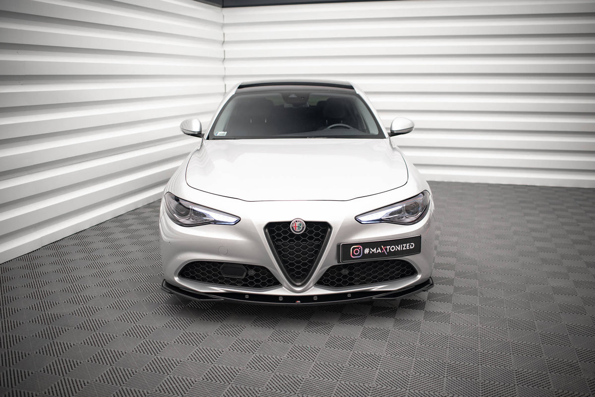 Street+ Spoilerlippe Front Ansatz V.2 passend für Alfa Romeo Giulia Sport schwarz Hochglanz – Ansicht 1