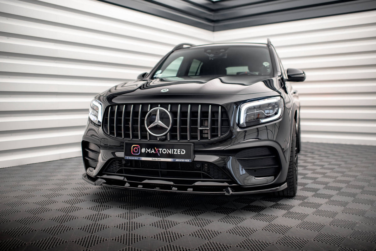 Street+ Spoilerlippe Front Ansatz V.1 passend für Mercedes-AMG GLB 35 / AMG-Line X247 schwarz Hochglanz – Ansicht 4