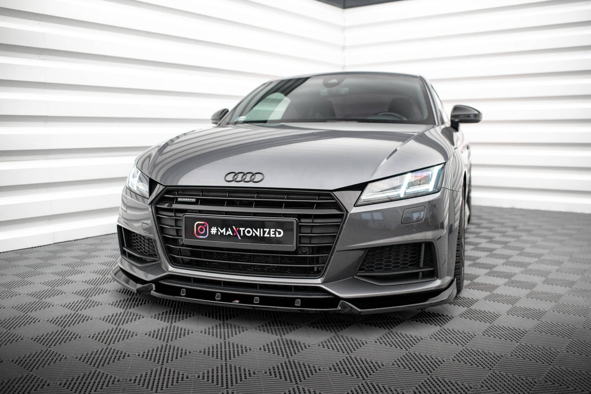 Street+ Spoilerlippe Front Ansatz V.2 passend für Audi TT S / S-Line 8S schwarz Hochglanz – Ansicht 4