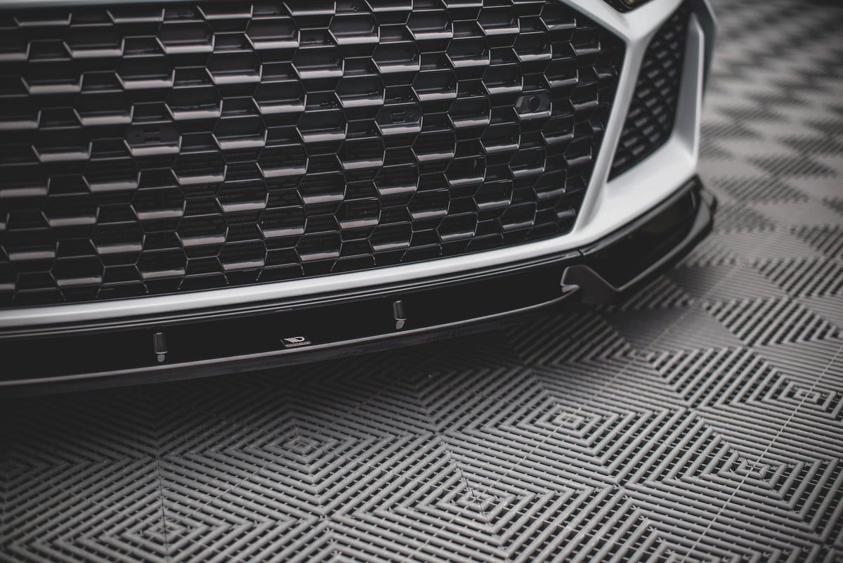 Street+ Spoilerlippe Front Ansatz V.1 passend für Audi R8 Mk2 Facelift schwarz Hochglanz – Ansicht 5