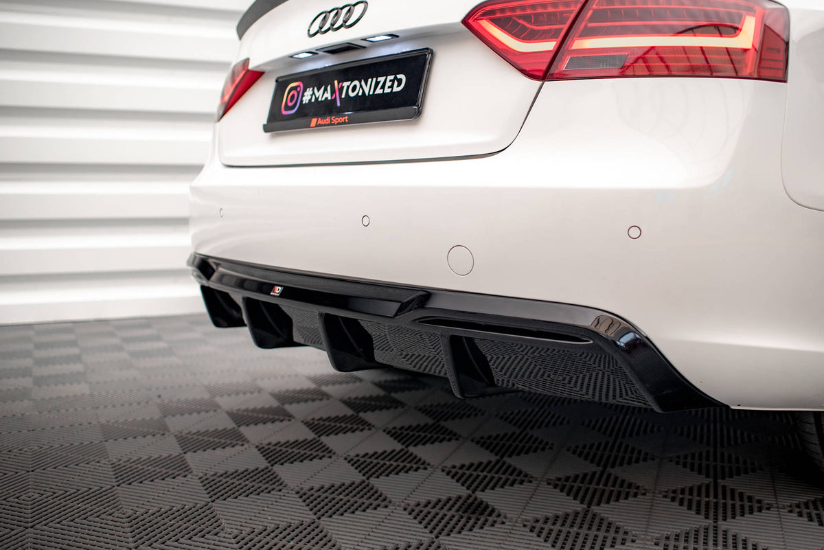 Diffusor Heck Ansatz passend für Audi A5 Coupe 8T Facelift (Doppelauspuff li.) – Ansicht 6