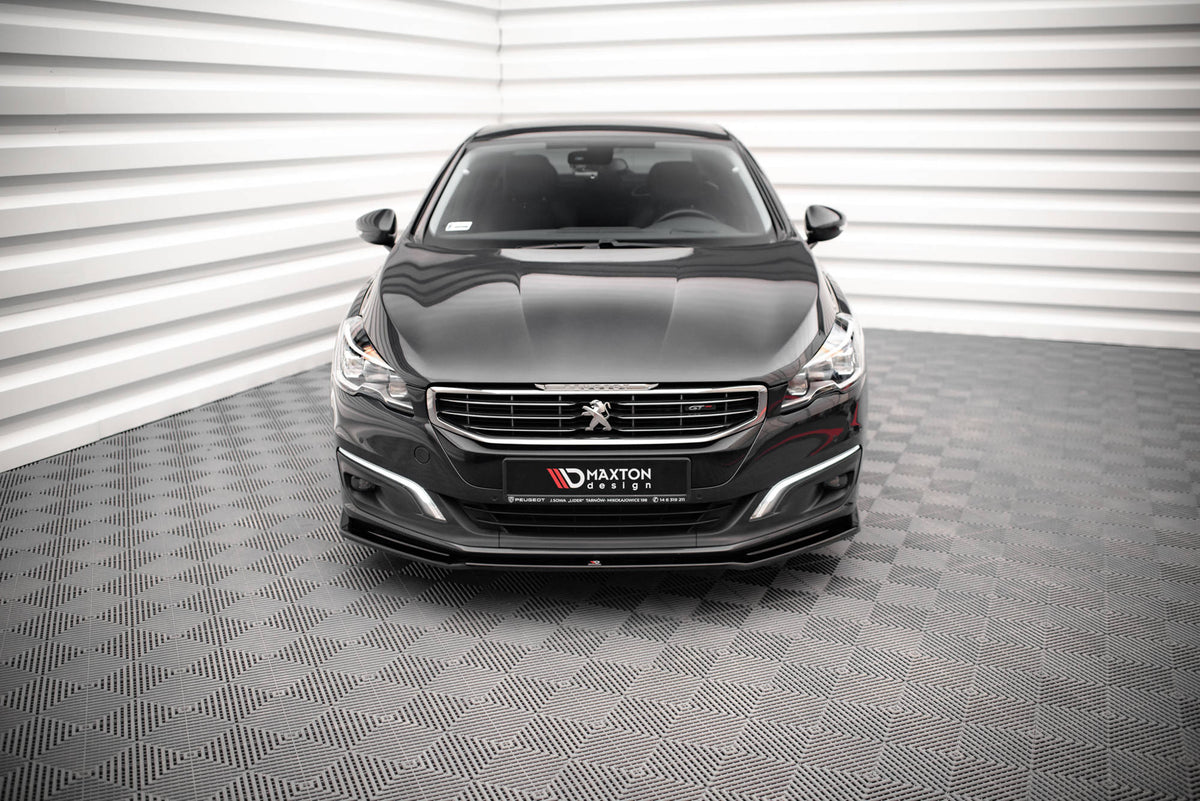 Street+ Spoilerlippe Front Ansatz V.2 passend für Peugeot 508 GT Mk1 Facelift schwarz Hochglanz – Ansicht 1