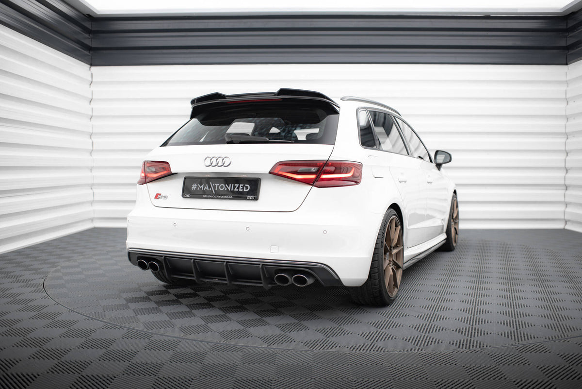 Heckspoiler Lippe 3D Audi S3 / A3 S-Line Sportback / Hatchack 8V schwarz Hochglanz – Ansicht 3