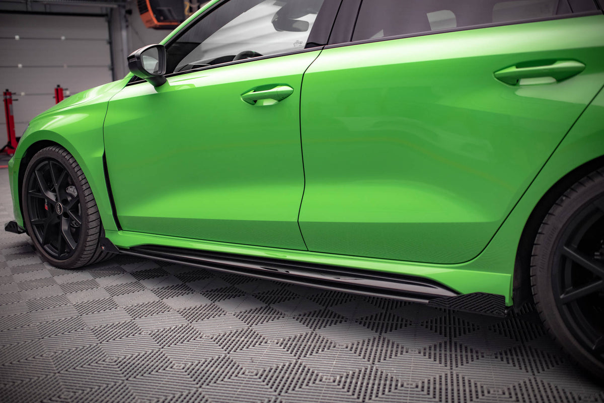 Seitenschweller Flaps passend für Audi RS3 Limousine 8Y schwarz Hochglanz – Ansicht 4