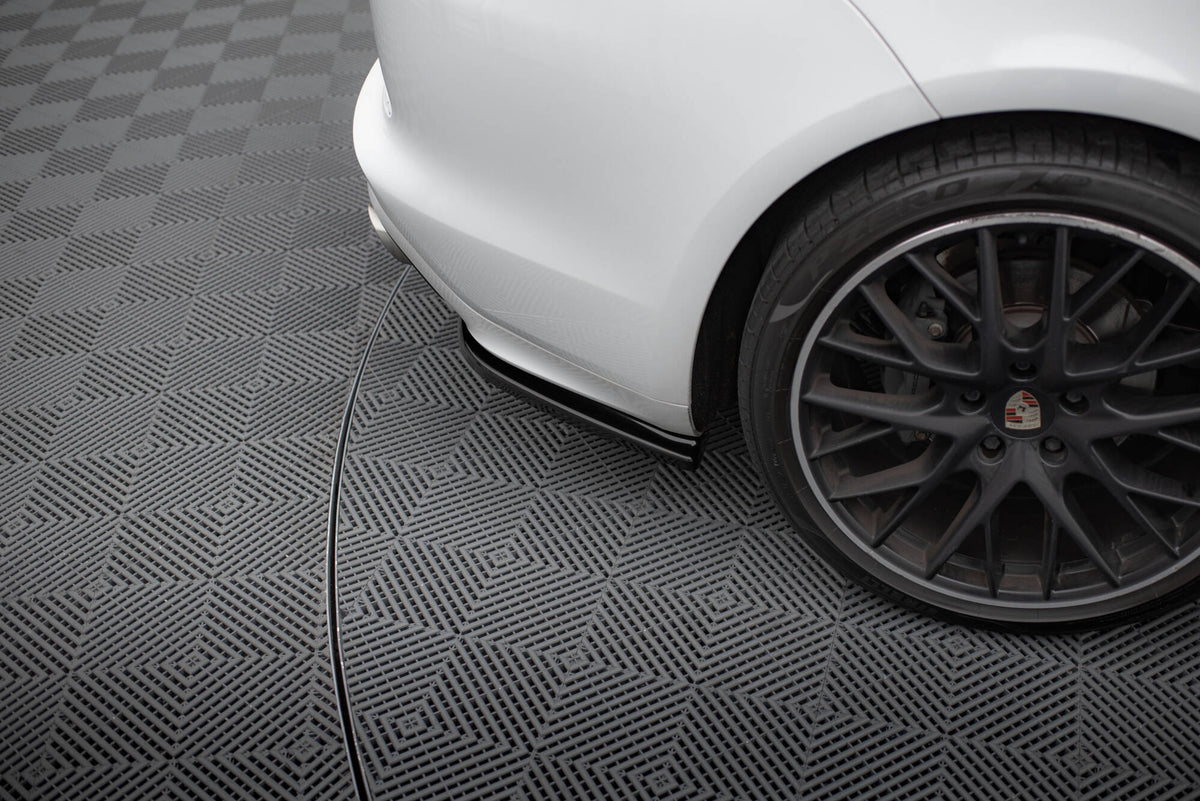 Heck Ansatz Flaps Diffusor passend für Porsche Panamera GTS 971 schwarz Hochglanz – Ansicht 3