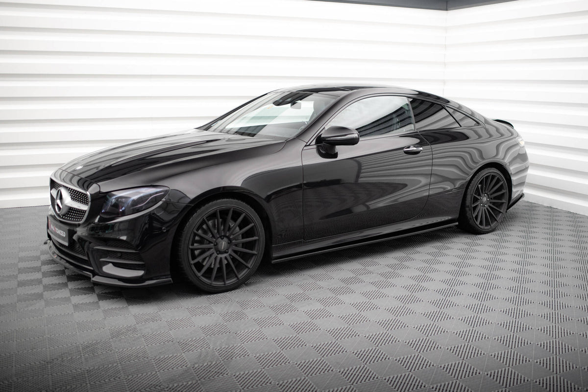Street+ Seitenschweller Leisten passend für Mercedes-Benz E-Klasse W213 Coupe (C238) / Cabriolet (A238) AMG-Line / 53 AMG schwarz Hochglanz – Ansicht 3