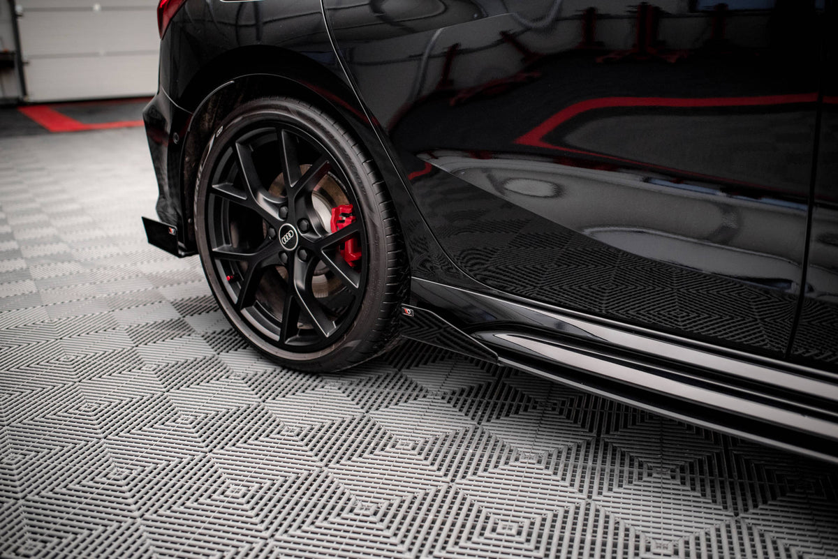 Street Pro Street+ Seitenschweller Leisten + Flaps passend für Audi RS3 Sportback 8Y schwarz Hochglanz – Ansicht 4