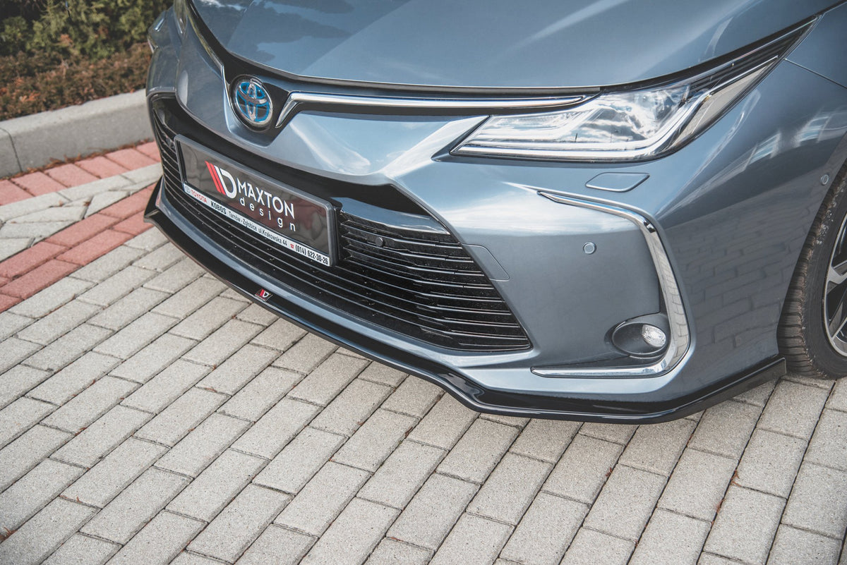Street+ Spoilerlippe Front Ansatz passend für Toyota Corolla XII Limousine  schwarz Hochglanz – Ansicht 4