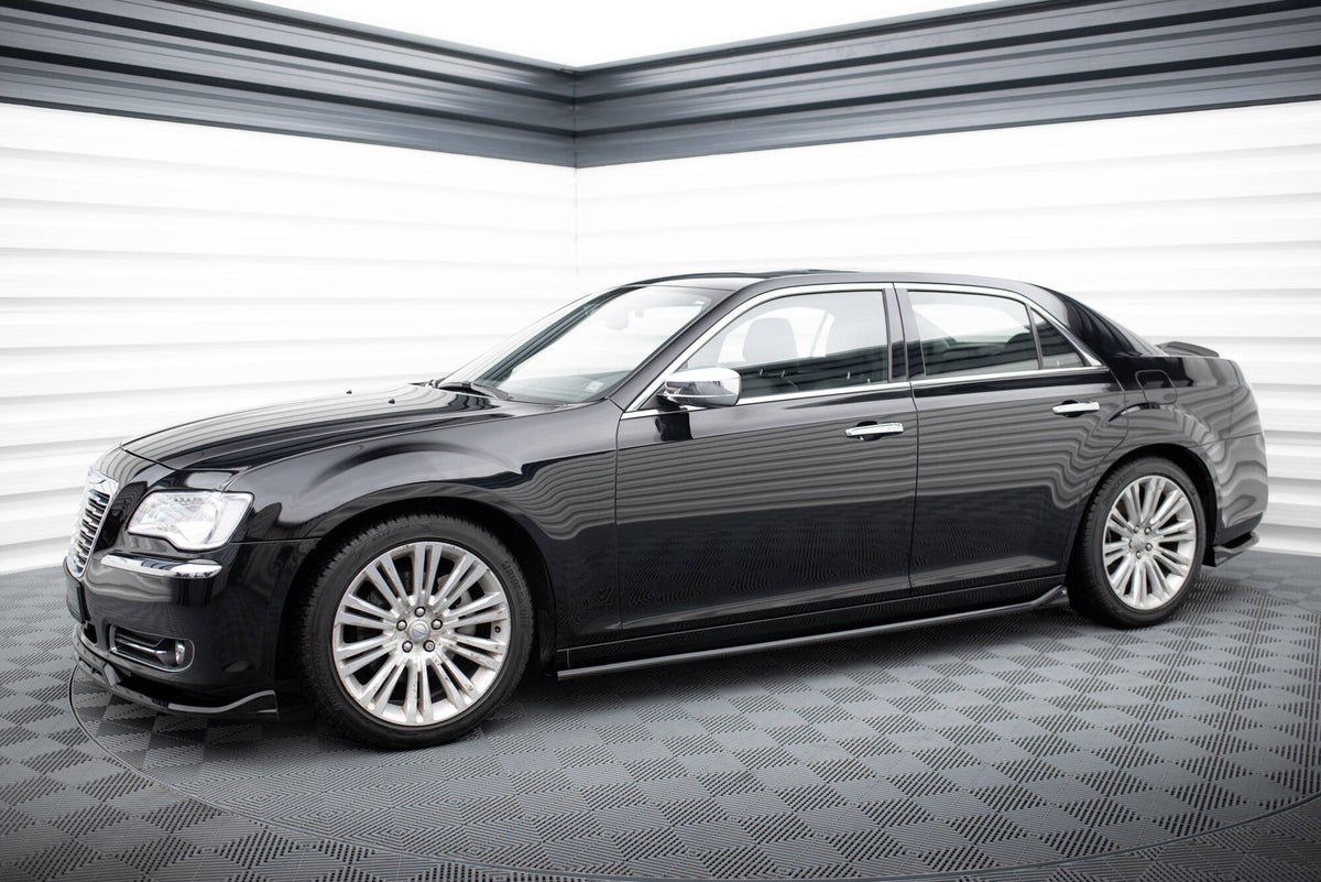 Street+ Seitenschweller Leisten passend für Chrysler 300 Mk2 schwarz Hochglanz – Ansicht 1