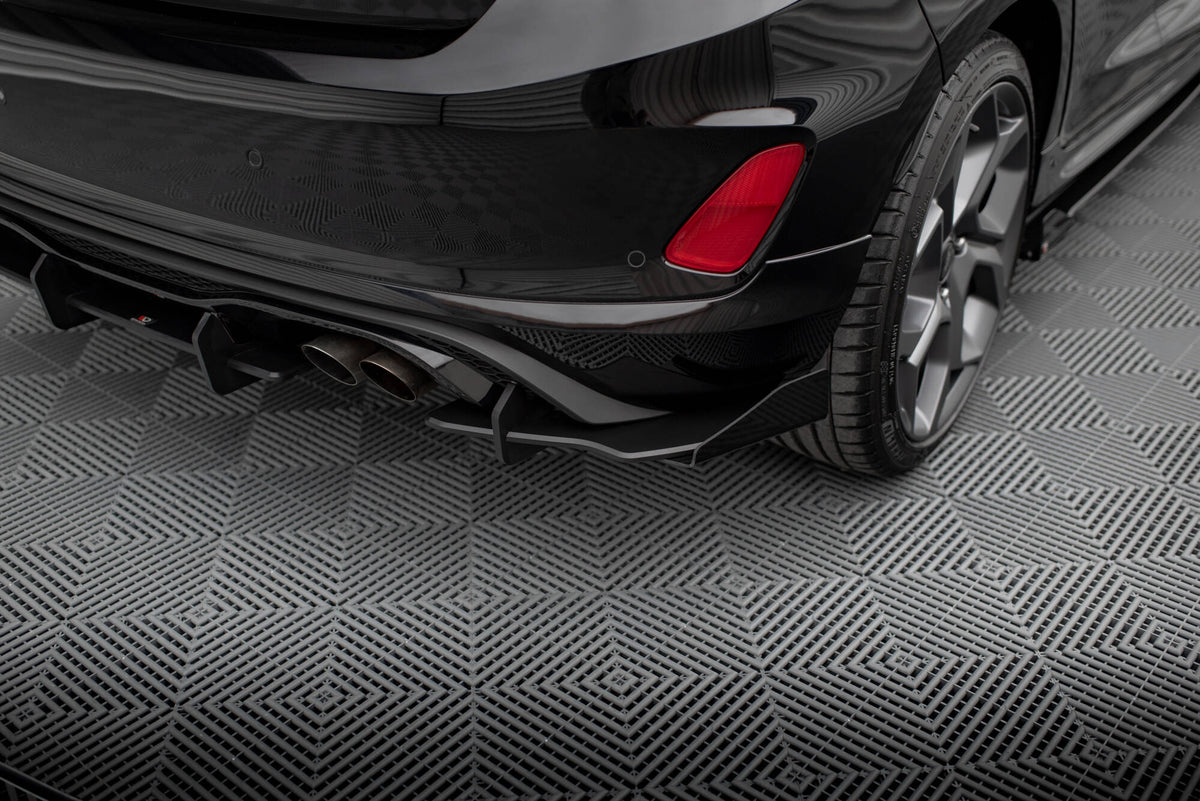 Street Pro Diffusor Heck Ansatz + Flaps passend für Ford Fiesta Mk8 ST  schwarz Hochglanz – Ansicht 3