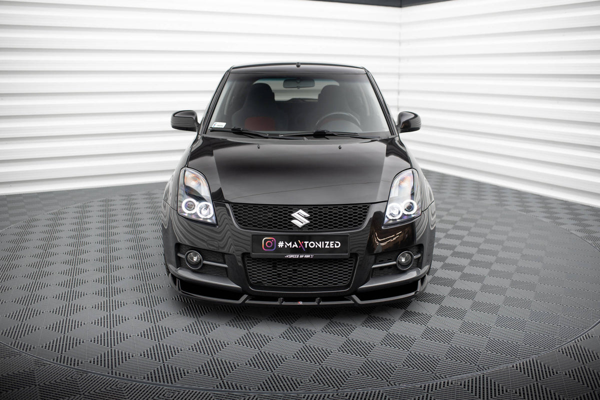 Street+ Spoilerlippe Front Ansatz passend für Suzuki Swift Sport Mk4 schwarz Hochglanz – Ansicht 1
