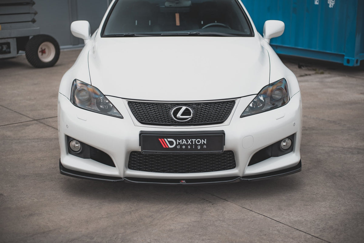 Street+ Spoilerlippe Front Ansatz V.2 passend für Lexus IS F Mk2 schwarz Hochglanz – Ansicht 3