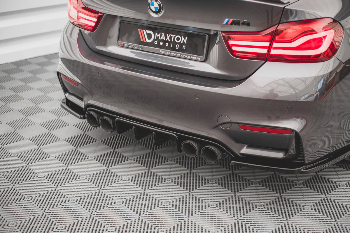 Diffusor Heck Ansatz passend für BMW M4 F82 schwarz Hochglanz – Ansicht 3