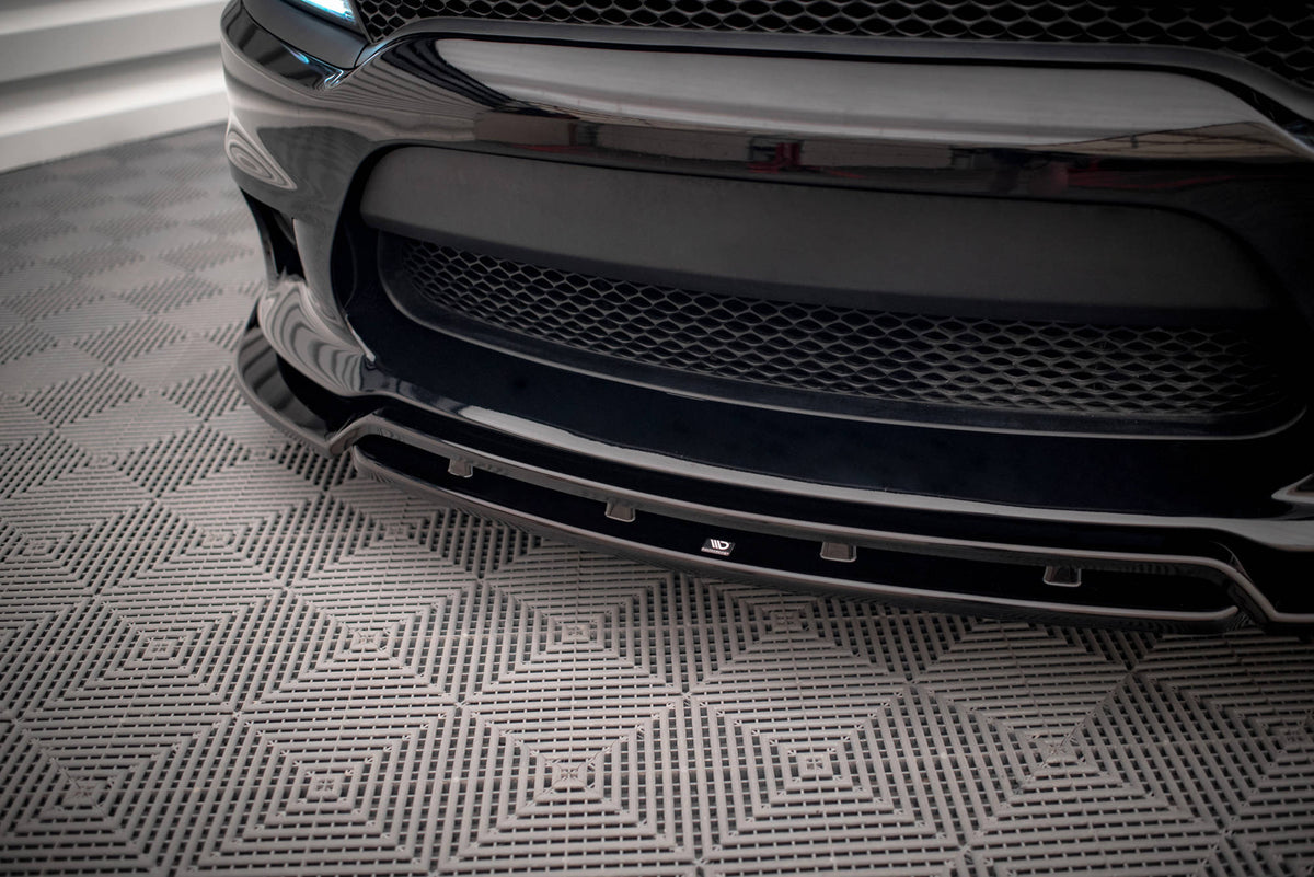 Street+ Spoilerlippe Front Ansatz V.1 passend für Dodge Charger SRT Mk7 Facelift schwarz Hochglanz – Ansicht 4