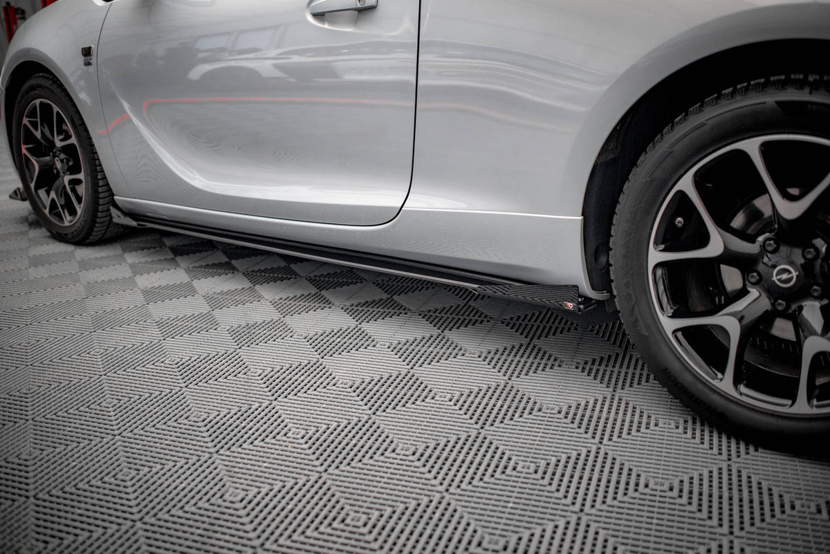 Seitenschweller Flaps passend für Opel Astra GTC OPC-Line J schwarz Hochglanz – Ansicht 3