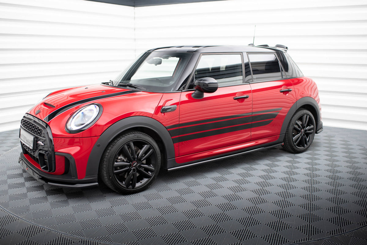 Street+ Seitenschweller Leisten passend für Mini Cooper S John Cooper Works F55 Facelift schwarz Hochglanz – Ansicht 4