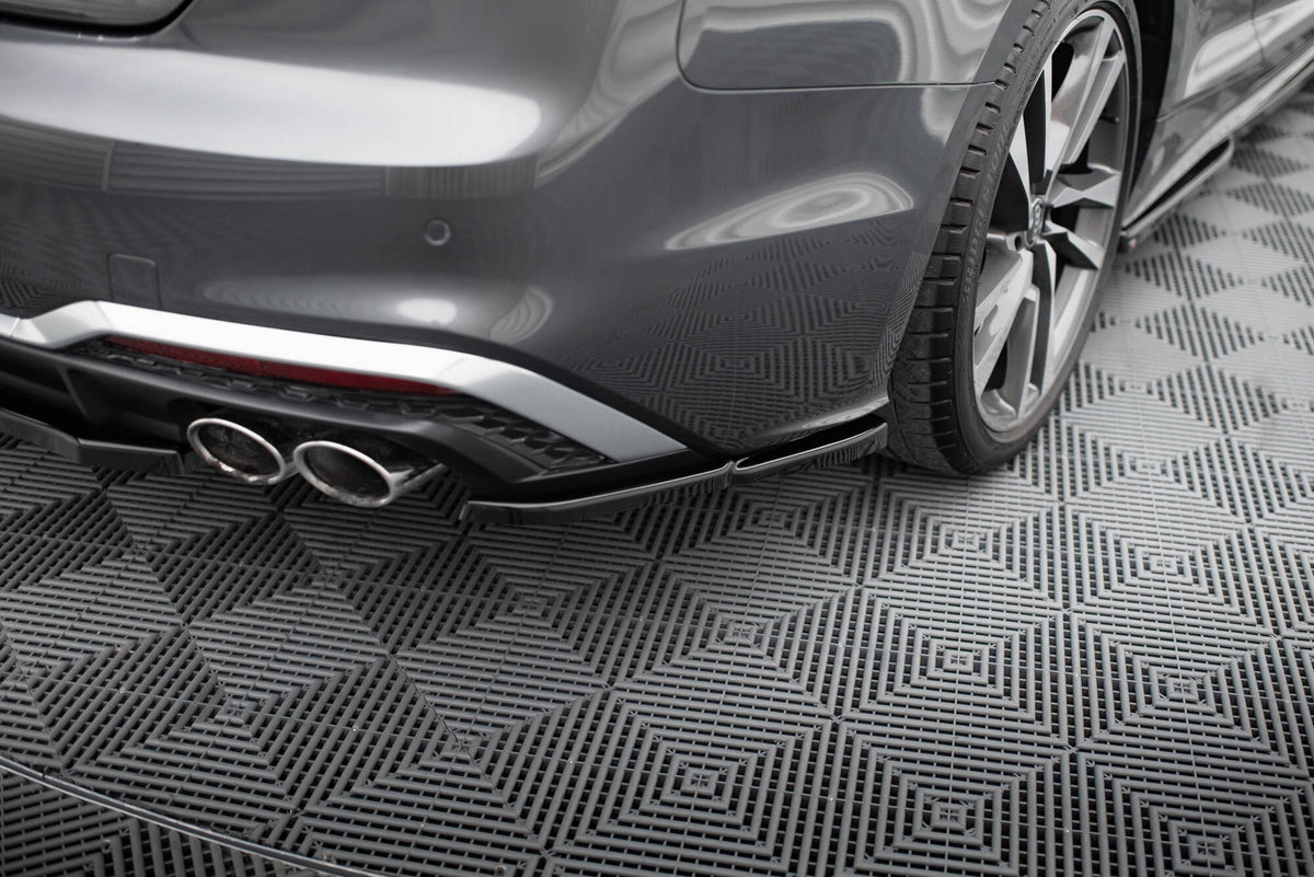 Heck Ansatz Flaps Diffusor passend für Audi S5 Sportback / Coupe F5 Facelift schwarz Hochglanz – Ansicht 1
