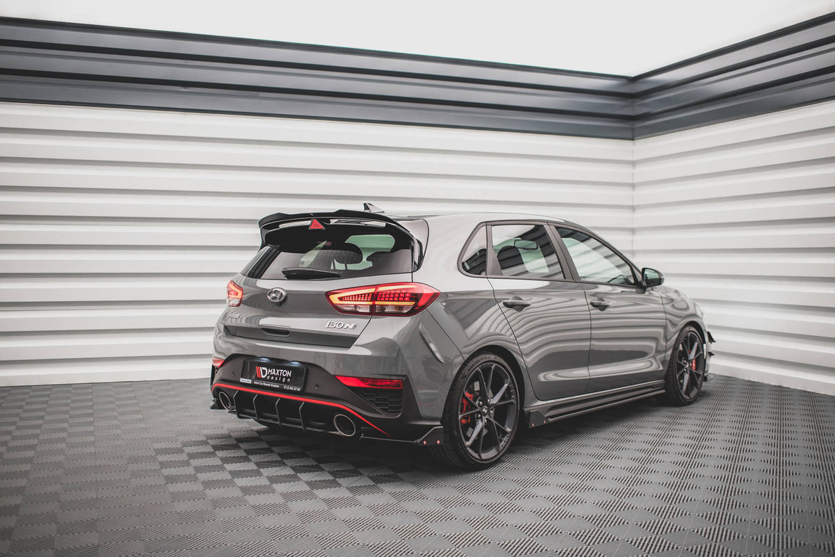 Heck Ansatz Flaps Diffusor V.1 + Flaps passend für Hyundai I30 N Hatchback Mk3 Facelift – Ansicht 3