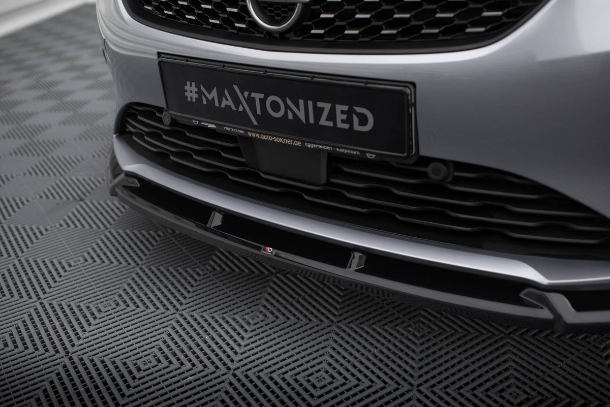 Street+ Spoilerlippe Front Ansatz V.1 passend für Opel Corsa F ( Mk6) schwarz Hochglanz – Ansicht 3
