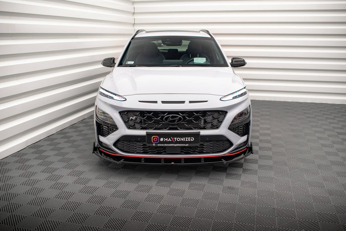 Street+ Spoilerlippe Front Ansatz V.2 + Flaps passend für Hyundai Kona N Mk1 – Ansicht 1