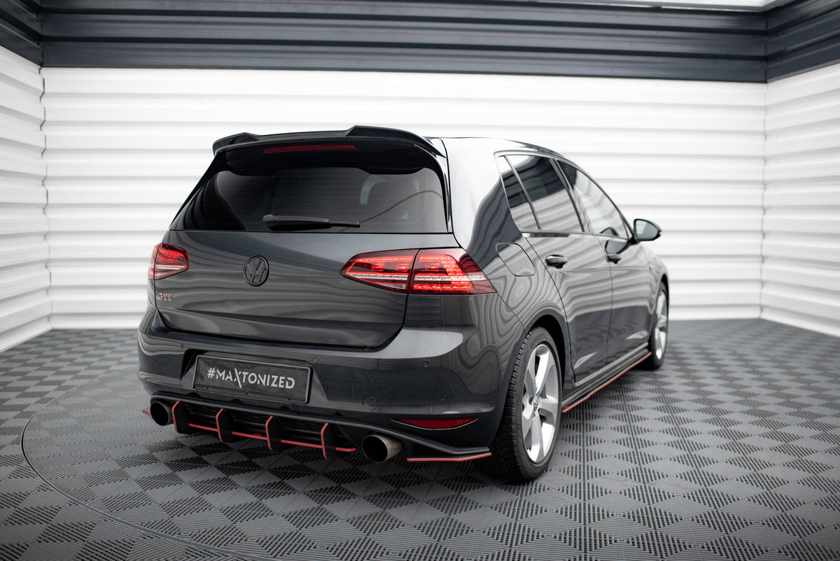 Heckspoiler Lippe 3D VW Golf R / R-Line / GTI / GTD Mk7 / Mk7 Facelift schwarz Hochglanz – Ansicht 4