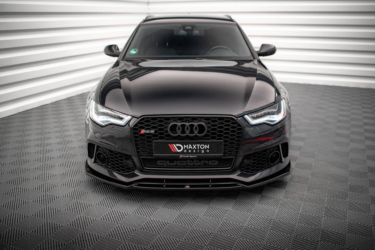 Street+ Spoilerlippe Front Ansatz passend für Audi A6 RS6 Look C7 schwarz Hochglanz – Ansicht 3