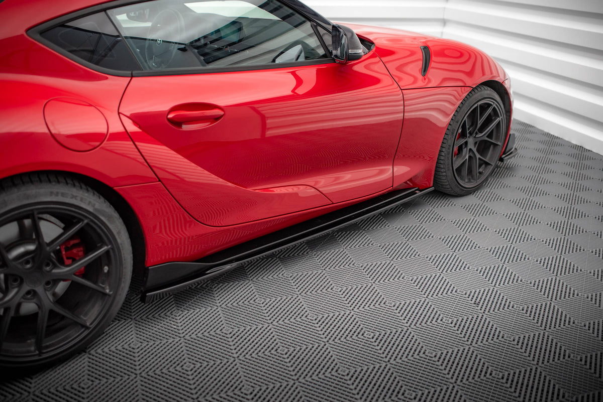 Street+ Seitenschweller Leisten passend für V.3 passend für Toyota Supra Mk5 schwarz Hochglanz – Ansicht 3