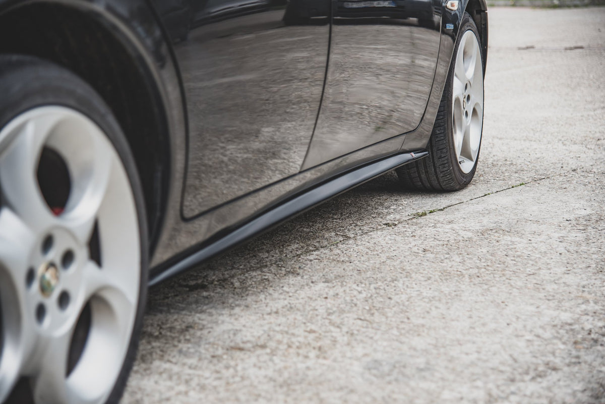Street+ Seitenschweller Leisten passend für Alfa Romeo 156 Facelift schwarz Hochglanz – Ansicht 5