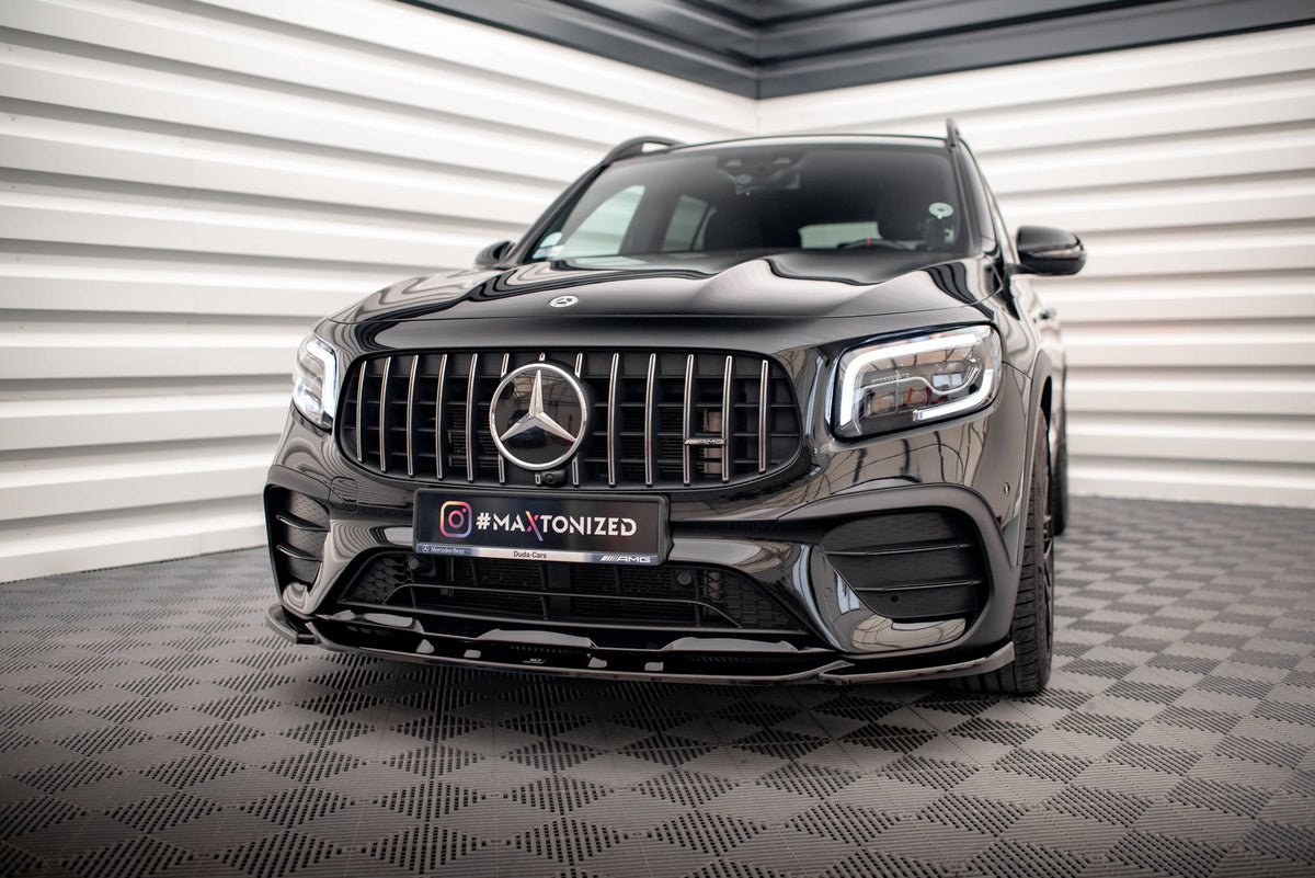 Street+ Spoilerlippe Front Ansatz V.2 passend für Mercedes-AMG GLB 35 / AMG-Line X247 schwarz Hochglanz – Ansicht 4