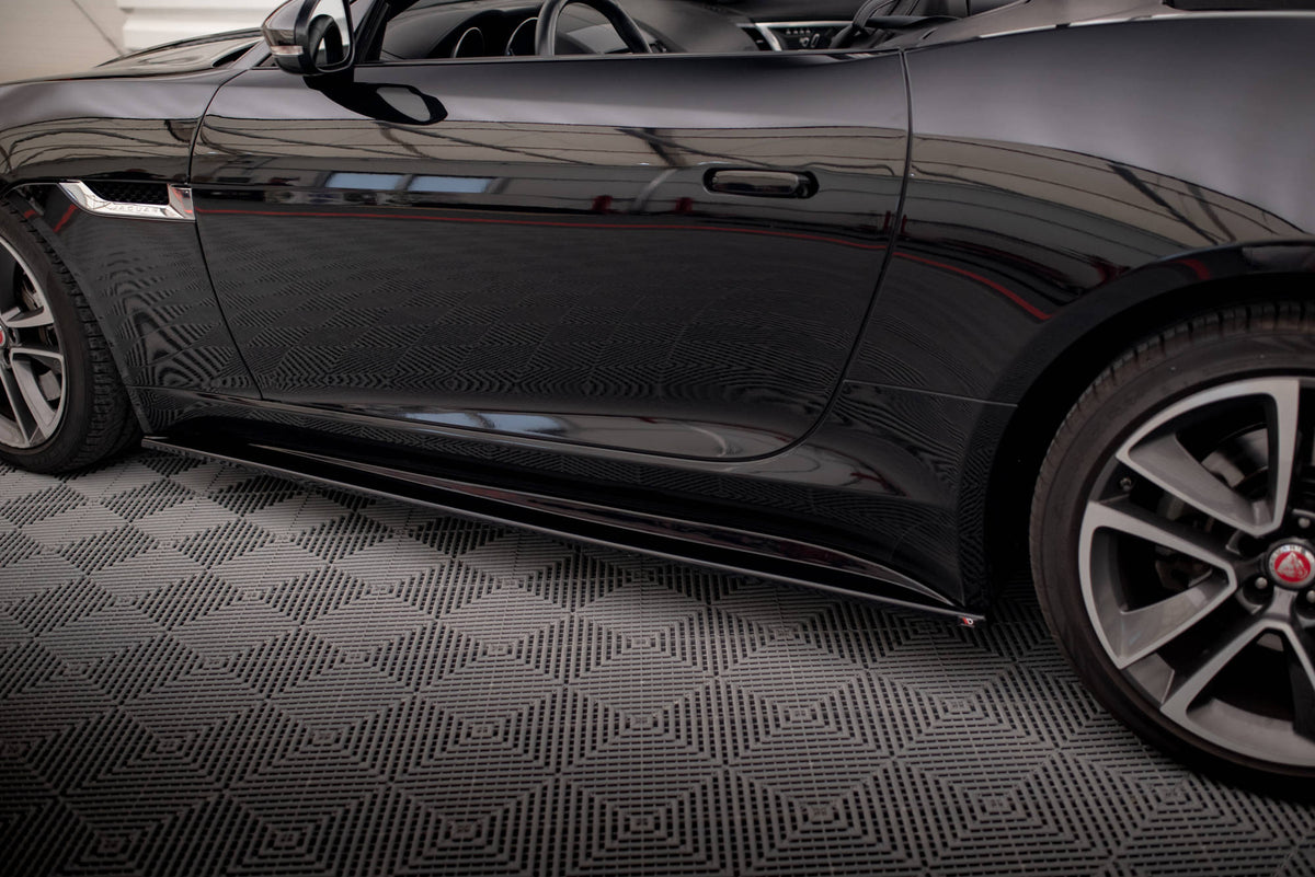 Street+ Seitenschweller Leisten passend für Jaguar F-Type X152 /X152 Facelift schwarz Hochglanz – Ansicht 4