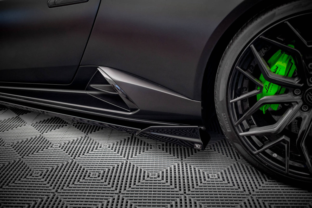 Street+ Seitenschweller Leisten passend für Lamborghini Huracan EVO schwarz Hochglanz – Ansicht 5